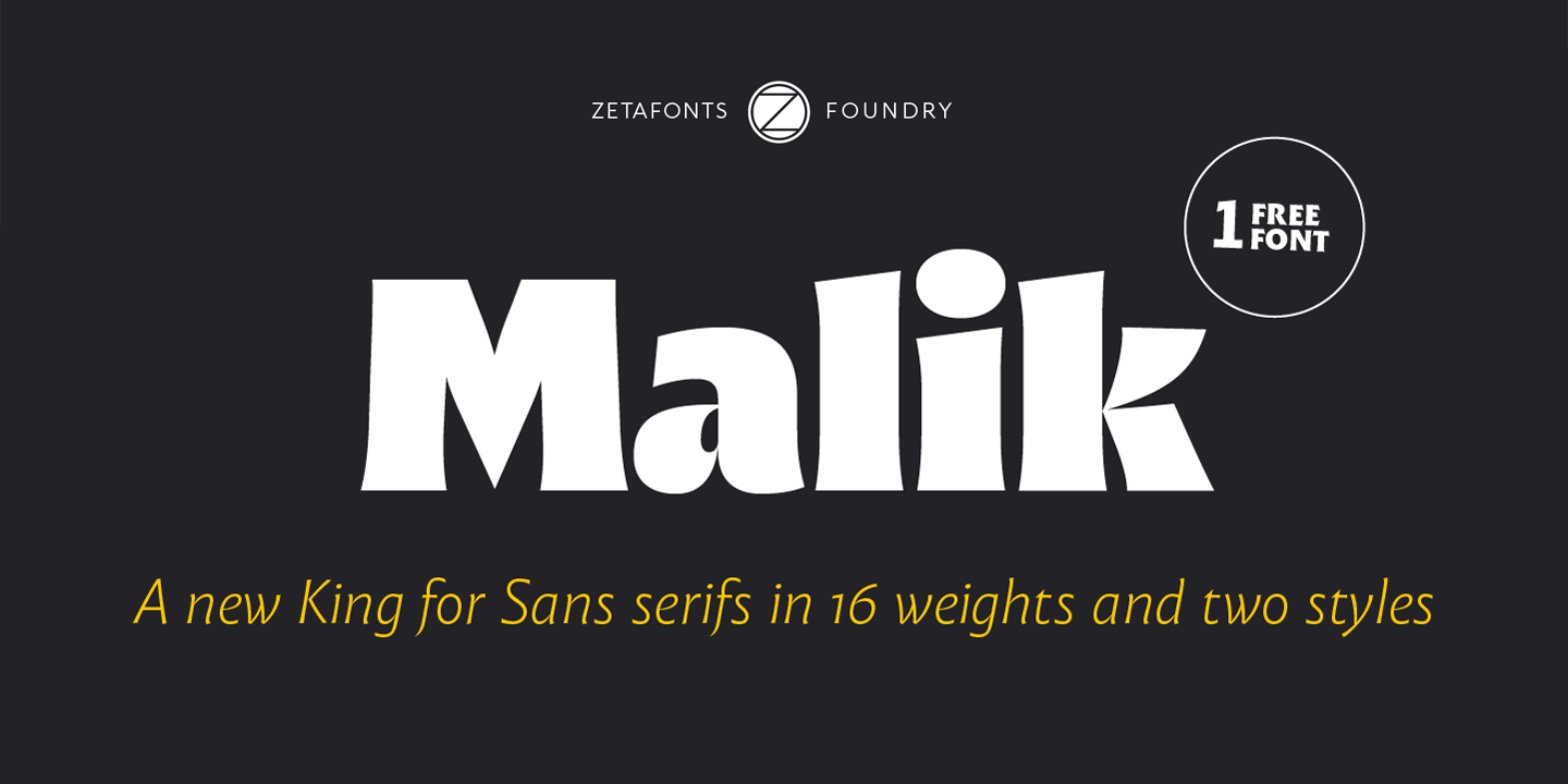 Пример шрифта Malik